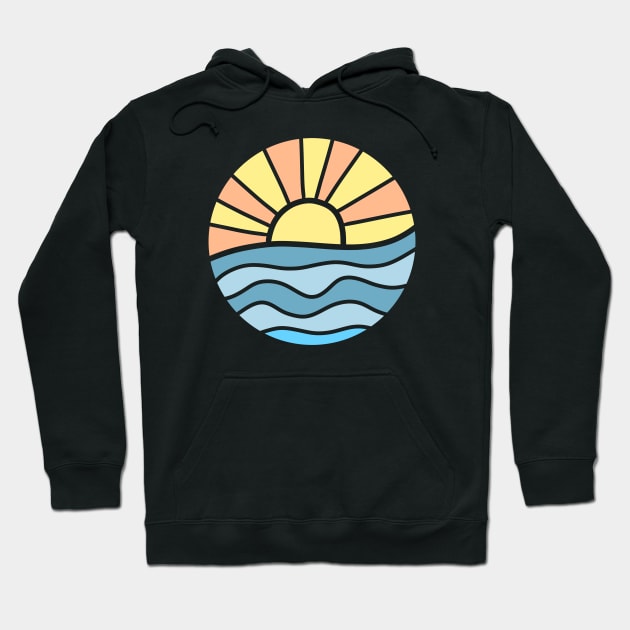 Ocean Sunset Hoodie by Maddie Doodle